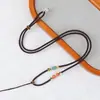 Cordón para Collar DIY Tejido Jade Guanyin Colgante de Jade de Alta Calidad para Colgar en el Cuello para Hombres y Mujeres Cordón para Colgante de Joyería de 3 mm Venta al por Mayor