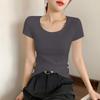 Una generación de camisetas de manga corta de algodón para mujer, primavera y verano, nuevas, regulares, de cuello redondo, sencillas y ajustadas, estilo Joker.