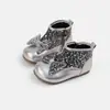 Botas Martin de couro para meninas, estilo francês com laço de lantejoulas, forro simples, nova coleção outono 2026, botas de princesa confortáveis e versáteis com sola macia