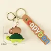 Chaveiro Fofo de Capivara Pingente Popular para Mochila Presente para Estudante Decoração Chaveiro de Carro Brinquedo de Pelúcia