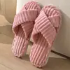 Pantuflas de Apertura Cruzada Abiertas para Comercio Exterior Transfronterizo para Hombres y Mujeres, Pantuflas de Pana de Apertura Cruzada para Todas las Estaciones