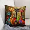 Funda de Cojín de Gato Más Vendida de Temu para Jugar con el Teléfono, Linda Funda de Cojín Decorativa para Dormitorio de Gato, Hogar, Sofá al por Mayor
