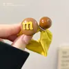 Gomas para el pelo M&M de colores caramelo para mujer, Cuerdas para moño de pelo de alta gama, Nuevos accesorios para el pelo estilo coreano 2025, Accesorios para el pelo para niños para el otoño