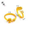 Anillo con un Apellido Aleatorio de los Cien Apellidos Familiares, Enviado con un Apellido Aleatorio, Diseño de Nicho, Moderno, Sencillo, Alto Valor Estético, Anillo Ajustable con Diseño de Moneda de Cobre