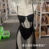 Vestido maxi blanco de malla, popular en Amazon y AliExpress, para Europa y América, con envío de una pieza al exterior.