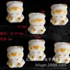 Cuentas de gato de la suerte de carbón cocido talladas en imitación de Bodhi, accesorios para joyería DIY, accesorios para pulsera de oso decorativa al por mayor