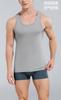 Chaleco Deportivo de Algodón Puro para Hombre, Camiseta Interior de Verano, Camiseta sin Mangas de Algodón con Canalé Fino, Blanco