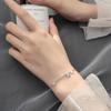 Pulsera de plata esterlina S925 con concha plateada, dulce belleza, diseño versátil de lujo ligero, alto sentido, pulsera para amigas, pulsera elegante y sencilla