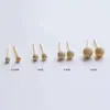 Joias de Prata Beixi Brincos de Prata Esterlina S925 para Mulheres, Argolas de Orelha Fosco com Contas Redondas de Feijão Dourado, Simples e Versátil para Cuidado com a Orelha