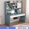 Escritorio para estudio en casa de estudiante, escritorio infantil con combinación de estantería, juego de escritorio y silla integrados, escritorio de escritura infantil simple para dormitorio