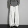 Pantalones deportivos casuales de pierna ancha holgados para hombre y mujer, de corte recto, con caída, grises, de alta resistencia, estilo americano/personalizado, de moda, para otoño.