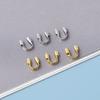 Acessórios para joias DIY cor ouro 18K protetor em forma de U acabamento furo de tubo em forma de U 0,5 mm material artesanal 50