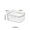 Caja conservadora de alimentos frescos, caja de almacenamiento para refrigerador, recipiente hermético apto para congelador con tapa, adecuado para almacenar alimentos, verduras y dumplings; también se puede usar como lonchera