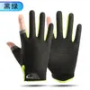 Luvas Esportivas Masculinas Verão Finas Antiderrapantes Respiráveis Para Dirigir Ciclismo Delivery Pesca com Isca Abertas Meio Dedo Duplo Femininas