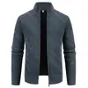 Cross2026 Otoño Invierno Nuevo Abrigo Suéter de Terciopelo con Cuello Alto para Hombre Moda Juvenil Más Terciopelo Más Grueso Tejido Chaqueta