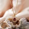 Cadena para Clavícula de Plata de Ley S925 de Alta Gama Chapada en Oro de 18K con Piedra Natural Zafiro Citrino Colgante Venta al por Mayor