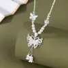 Collar con Borla de Filigrana de Mariposa de Plata Pura 999 para Mujer, Versátil y de Alta Gama, Joyería de Nicho Estilo Chino Nuevo Regalo