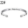 Pulsera de Acero Inoxidable de 43 6 mm para Mujer con Abertura en Forma de C Ajustable Regalo Familiar Vacaciones Cumpleaños Joyería Pulsera Inspiradora