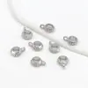Anel Pingente de Engrenagem de Ouro Real 18K Pulseira de Contas Acessórios Pulseira de Corda Feita à Mão DIY Colar Pingente de Contas C01