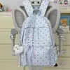 Mochila Japonesa Doce Laço Estrela Alto Valor Menina Estudante Estilo Fofo Tendência Bolinhas Bolsa Escolar