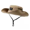 Sombrero de Vaquero Occidental para Hombre, Sombrero de Sol de Verano para Exteriores, Sombrero para Montañismo, Viajes, Pesca, Sombrero de Pescador, Secado Rápido, Transpirable, Sombrero de Protección Solar