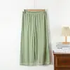Pantalones Cropped Rectos de Bolsillo de Algodón Puro para Mujer, Color Sólido Casual, Pantalones para Dormir en Casa, Dropshipping Primavera y Verano