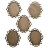 30*40mm Diámetro Interior Aleación Accesorios para Joyería Base Ovalada de Piedra de Tiempo Colgante Decorativo para Collar Base C50