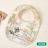 Babero Impermeable de Saliva en Forma de U, Resistente al Agua, Absorbente, No Humedece, Gasa para Bebé, Algodón Puro, Babero Clase A, Babero para Comer Infantil