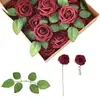 Caixas de Flores Rosa Simuladas, Arranjos de Flores para Casa, Decorações de Mesa, Decorações para o Dia dos Namorados e Casamentos, Flores Artificiais Atacado