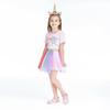Roupas infantis transfronteiriças 2021 nova roupa infantil INS Amazon AliExpress saia bufante camiseta rosa conjunto de saia de gaze colorida