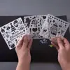 Régua de Renda Transparente Pintura Modelo de Animal de Estimação Quadrado Álbum de Grafite Feito à Mão Estilo Clássico de Natal 10cm