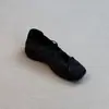 Primer Encuentro Temporada Deportes Estilo Ballet 2026 Otoño/Invierno Nuevos Zapatos de Salón Mary Jane de Punta Cuadrada con Cordones y Lazo