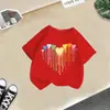 Camisetas de Manga Corta con Cuello Redondo para Niños y Niñas, Estilo Nuevo 2026 Transfronterizo, Tops de Algodón con Estampado de Dibujos Animados de Moda, Tendencia en Ropa Infantil de Media Manga
