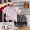 Conjunto de Ropa de Verano para Niños, Ropa Infantil Moderna y Elegante, Conjunto Casual de Dos Piezas con Shorts de Mezclilla Estilo Nuevo para Niños