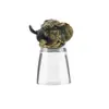 Copo Criativo de Novo Estilo para Bebidas Alcoólicas com Design de Cabeça de Animal, Copo Pequeno, 0,05kg Copos de 50ml, Garrafa de Whisky, Estojo de Couro