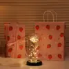Flor Eterna Rosa Folha de Ouro Transfronteiriça Luminária Noturna Presente Dia das Mães Dia dos Namorados Decoração Criativa de Mesa Lâmpada de Ambiente