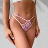 Ropa interior nueva europea y americana para mujer, de cintura baja, con encaje floral divertido y tentador, anillo fino, ropa interior Amazon en stock, salida de fábrica