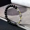 Envío Gratis Pulsera de Obsidiana Natural Fantasma Verde Pulsera de Cristal para Mujer Cuentas de Transferencia para Novia Regalos de Joyería