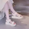Sandalias Deportivas de Verano 2026 para Mujer para Uso en Exteriores, de Moda con Velcro, Suela Gruesa, Suela Suave, Versátiles Zapatos de Playa