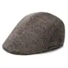 Gorra de Pato al por Mayor para Hombre, Boina a Cuadros para Otoño e Invierno, Sombrero Estilo Coreano para Personas de Mediana Edad y Mayores, Gorra Versátil hacia Adelante, Estilo Vintage