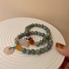Joyería de Mano Estilo Nuevo 2025, Pulsera de Jade con Hebilla de la Paz Estilo Chino Nuevo para Mujer, Pulsera de Mujer de Diseño Nicho Ins de Verano