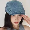 Popular Novo Estilo Jeans Retro Boné Jeans Forward, Circunferência da Cabeça Grande Ajustável, Boné Bico de Pato Moderno e Versátil
