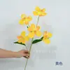 Flores Artificiales para Decoración de Bodas, Arreglo de Escena para Salón de Bodas, Arreglos Florales de Techo y Piso, Tallo Único de Orquídea Phalaenopsis Impreso en 3D de 5 Cabezas
