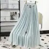 Falda Larga plisada de Cintura Elástica para Mujer, Estilo Chino Vintage de Alta Gama, Nueva Colección Primavera/Verano 2026, con Cinturón