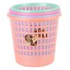 Cubo de basura redondo, cubo de basura doméstico, cubo de basura de plástico, cubo sanitario de cocina, cubo de papel de estudio de oficina, venta al por mayor