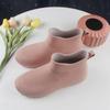 Heli Shark Nuevo Color Sólido Para Mujer Cuatro Estaciones Zapatos de Agua de Moda Casual Planos Botas de Lluvia Caña Baja Cabeza Redonda Calzado Exterior Botas de Lluvia