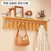 Perchero de pared con forma de tecla de piano de madera maciza, perchero de pared para dormitorio, recibidor o detrás de la puerta de entrada, perchero para abrigos y sombreros sin necesidad de taladrar