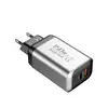 Cargador Súper Rápido de 20W con Protocolo Completo, Cargador de Viaje, Adaptador Inteligente de Carga Rápida Multi-Puerto para Pequeños Electrodomésticos, Estándares Europeo, Americano y Británico