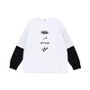 Roupa Infantil Dk Outono Novo Estilo Camiseta de Manga Comprida de Duas Peças Falsas para Meninos Camiseta Básica Solta e Estilosa Infantil Média e Grande Trbottomy