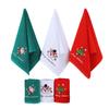 Toalla Navideña de Algodón Puro Halloween Papá Noel Muñeco de Nieve Árbol Bordado Toalla de Cocina Toalla de Regalo Festivo Transfronteriza Personalización